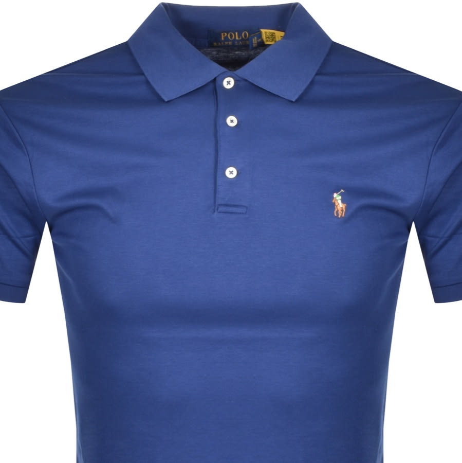 Alternative Image for ProductRalph Lauren Slim Fit Polo T Shirt Blue2